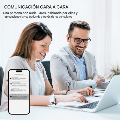 Audífonos Traductores Inteligentes IA, + 140 idiomas, Traducción en Tiempo Real en tus Oídos