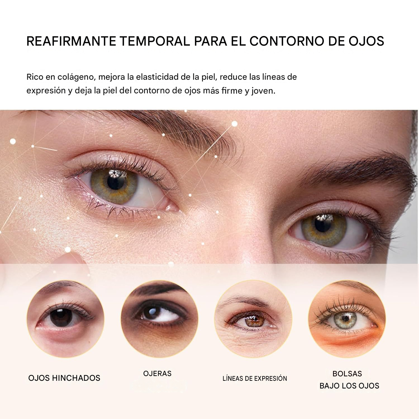 Barra de Crema Facial Hidratante para Ojos, Hidratante, Antiarrugas, Reafirmante, Portátil, Elimina Bolsas de Ojos, Bálsamo para el Cuidado de Labios y Ojos