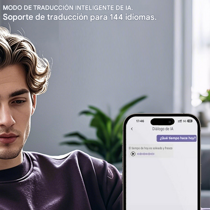 Audífonos Traductores Inteligentes IA, + 140 idiomas, Traducción en Tiempo Real en tus Oídos