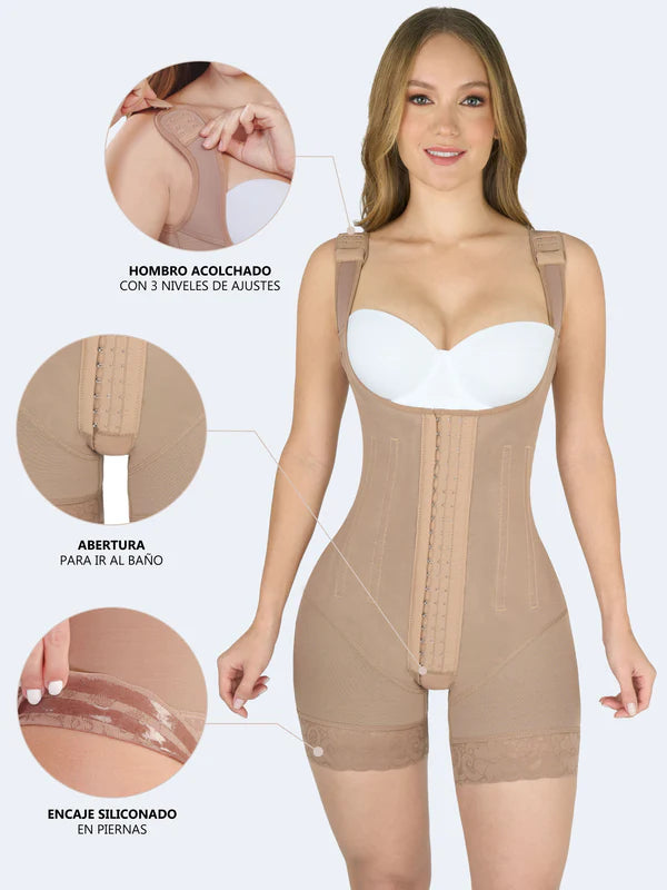 Faja Panty de Cintura Alta con Control de Abdomen y Efecto BBL para Mujer