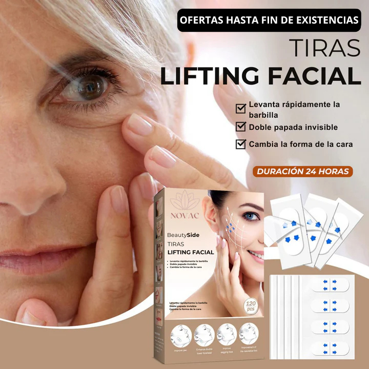 (PACK 120 Unidades) Tiras de Lifting facial efecto Natural "Buena Cara"