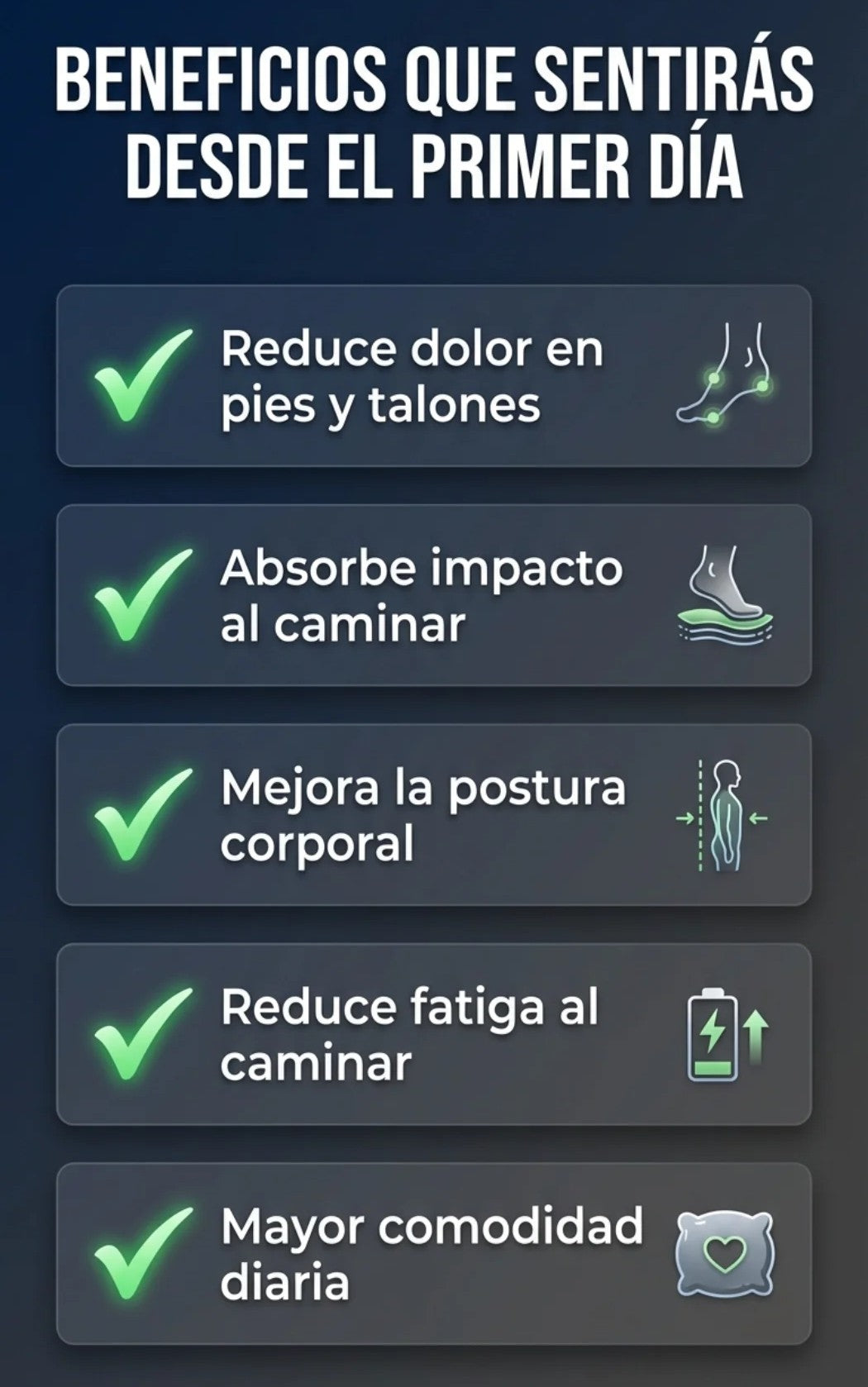 PLANTILLAS ORTOPÉDICAS GEL - Alivia dolor de Talón, Absorbe Impacto y Mejora tu Pisada Diaria