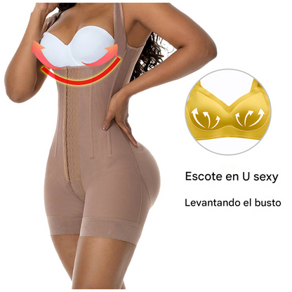 Faja Panty de Cintura Alta con Control de Abdomen y Efecto BBL para Mujer