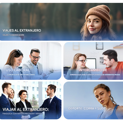 Audífonos Traductores Inteligentes IA, + 140 idiomas, Traducción en Tiempo Real en tus Oídos