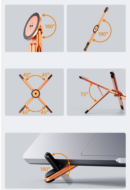Soporte Magnético Plegable Portátil Universal - para celular, tablet y laptop